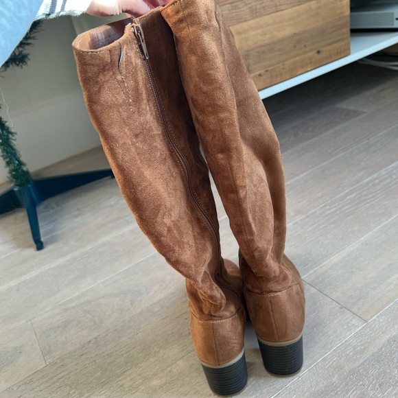 Universal Thread Brown Faux Suede Knee High Boots Target - Picture 3 of 3